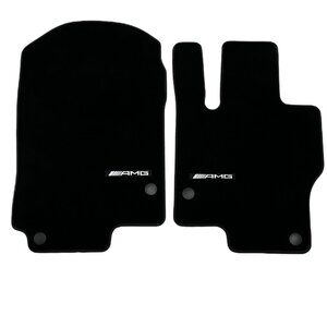 Mercedes AMG Front Floor Mats Black Velour Set OEM 2020-23 GLS450 GLS580 GLS63